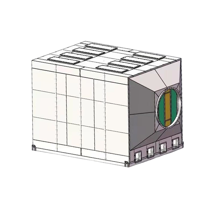 Bovenlaad- en zijlosstructuur 304 roestvrijstalen adsorptiekast met actieve kool